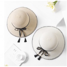 Mujer&apos;s Bow Wide Brim Floppy Cloche Straw Sun Hat Bucket Hat Caps Beach Sunhats  eb-24766519
